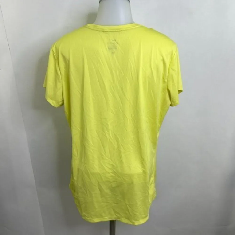 Nike Tee XL Neon Yellow Kiss My Fast Bright Short Sleeve T Shirt Dri Fit Used. s